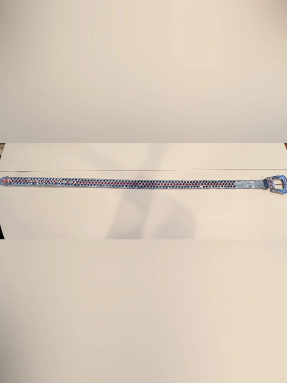 ZHCWT | women’s Red & Blue rhinestone western belt.